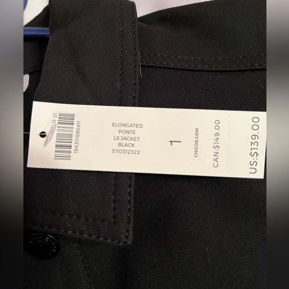 Chico’s Elongated Ponte Jacket